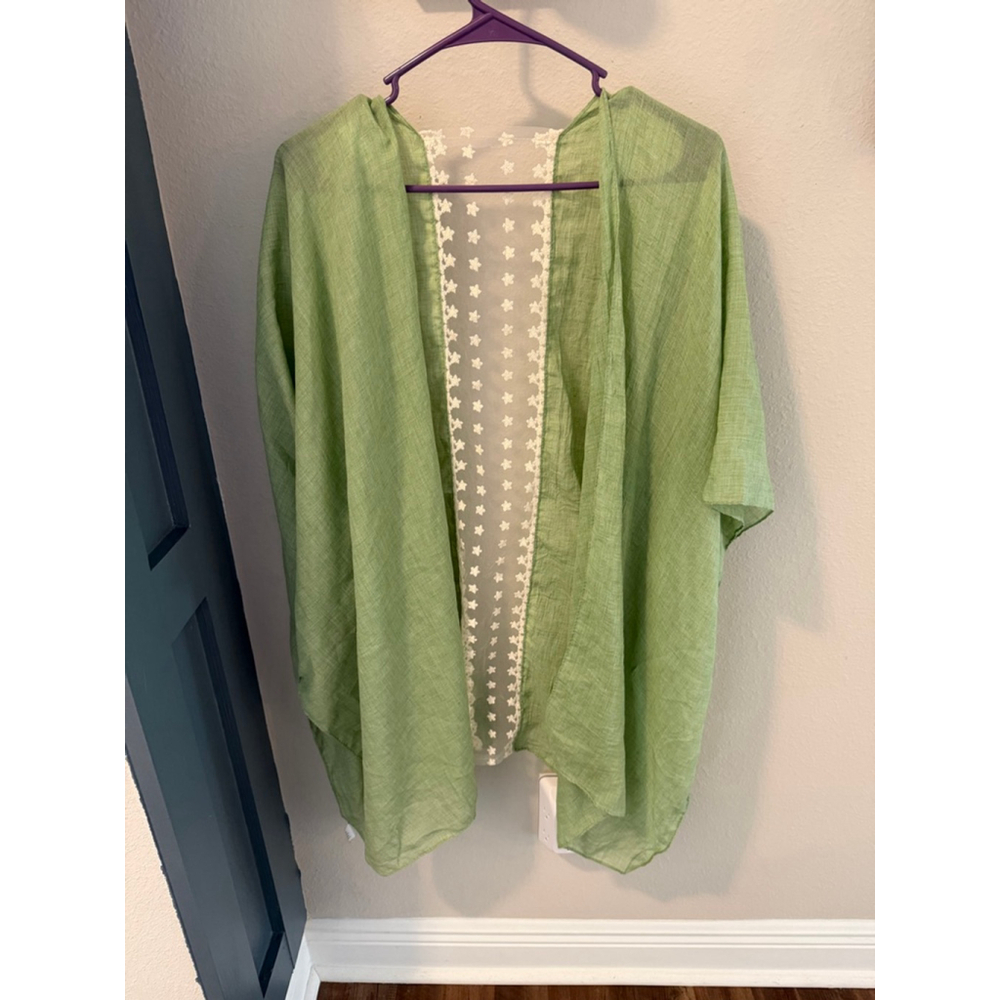 Green Kimono Shrug One Size